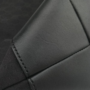 Pre-owned Gucci GG Canvas Web Sherry Line Tote Black Leather×Canvas 308928 handbag | stylenewstar