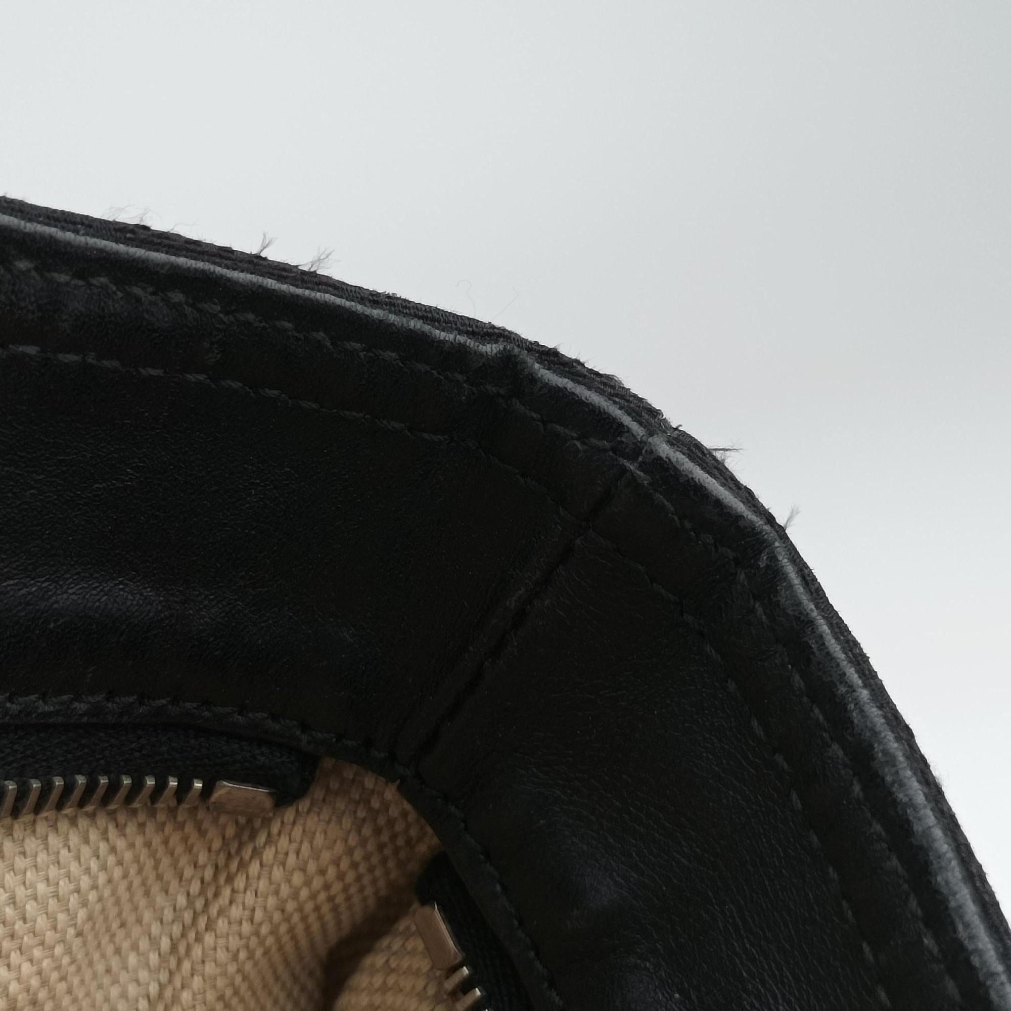 Pre-owned Gucci GG Canvas Web Sherry Line Tote Black Leather×Canvas 308928 handbag | stylenewstar