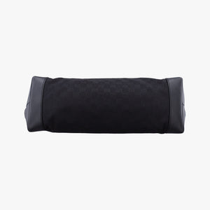 Pre-owned Gucci GG Canvas Web Sherry Line Tote Black Leather×Canvas 308928 handbag | stylenewstar