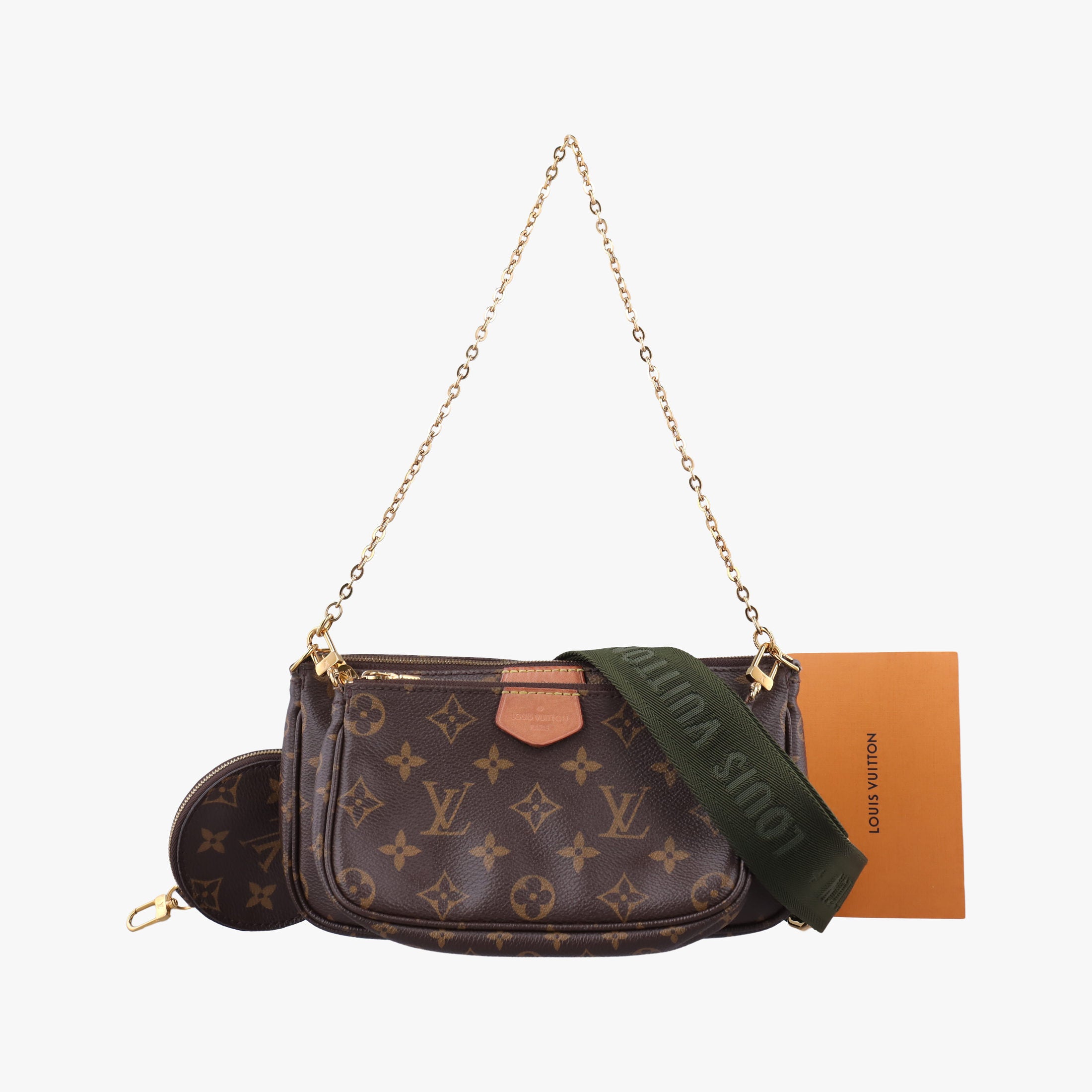 Pre-owned Louis Vuitton Multi Pochette Accessoir brown×khaki Monogram Canvas M44813 shoulderbag | stylenewstar
