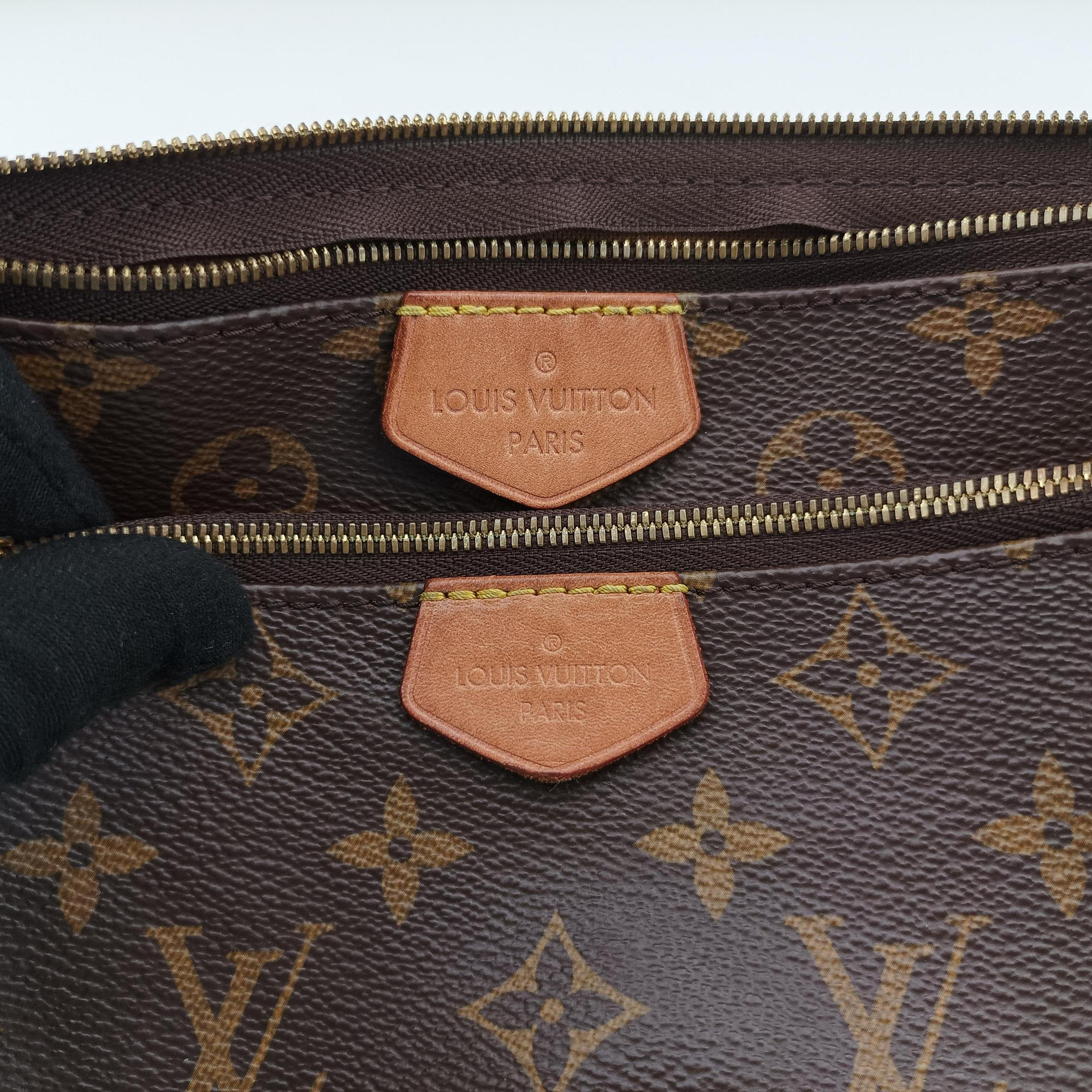 Pre-owned Louis Vuitton Multi Pochette Accessoir brown×khaki Monogram Canvas M44813 shoulderbag | stylenewstar