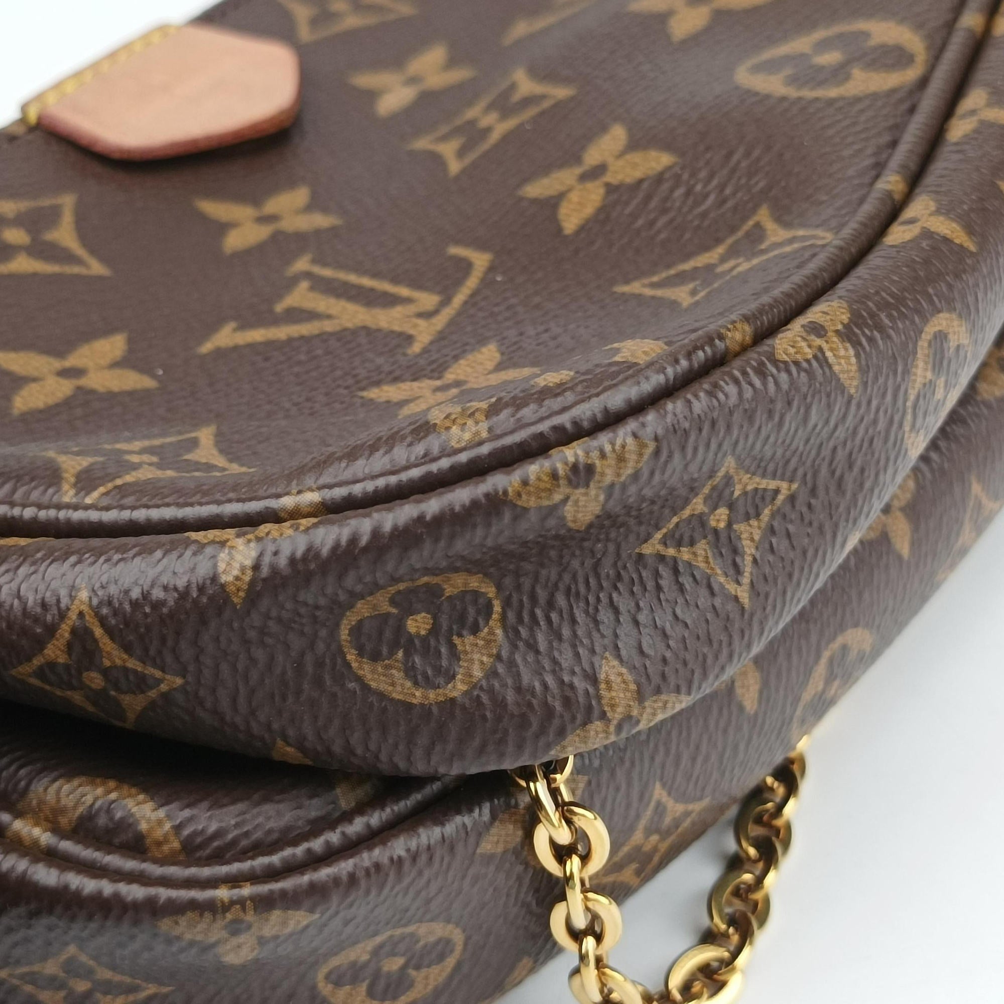 Pre-owned Louis Vuitton Multi Pochette Accessoir brown×khaki Monogram Canvas M44813 shoulderbag | stylenewstar