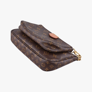 Pre-owned Louis Vuitton Multi Pochette Accessoir brown×khaki Monogram Canvas M44813 shoulderbag | stylenewstar