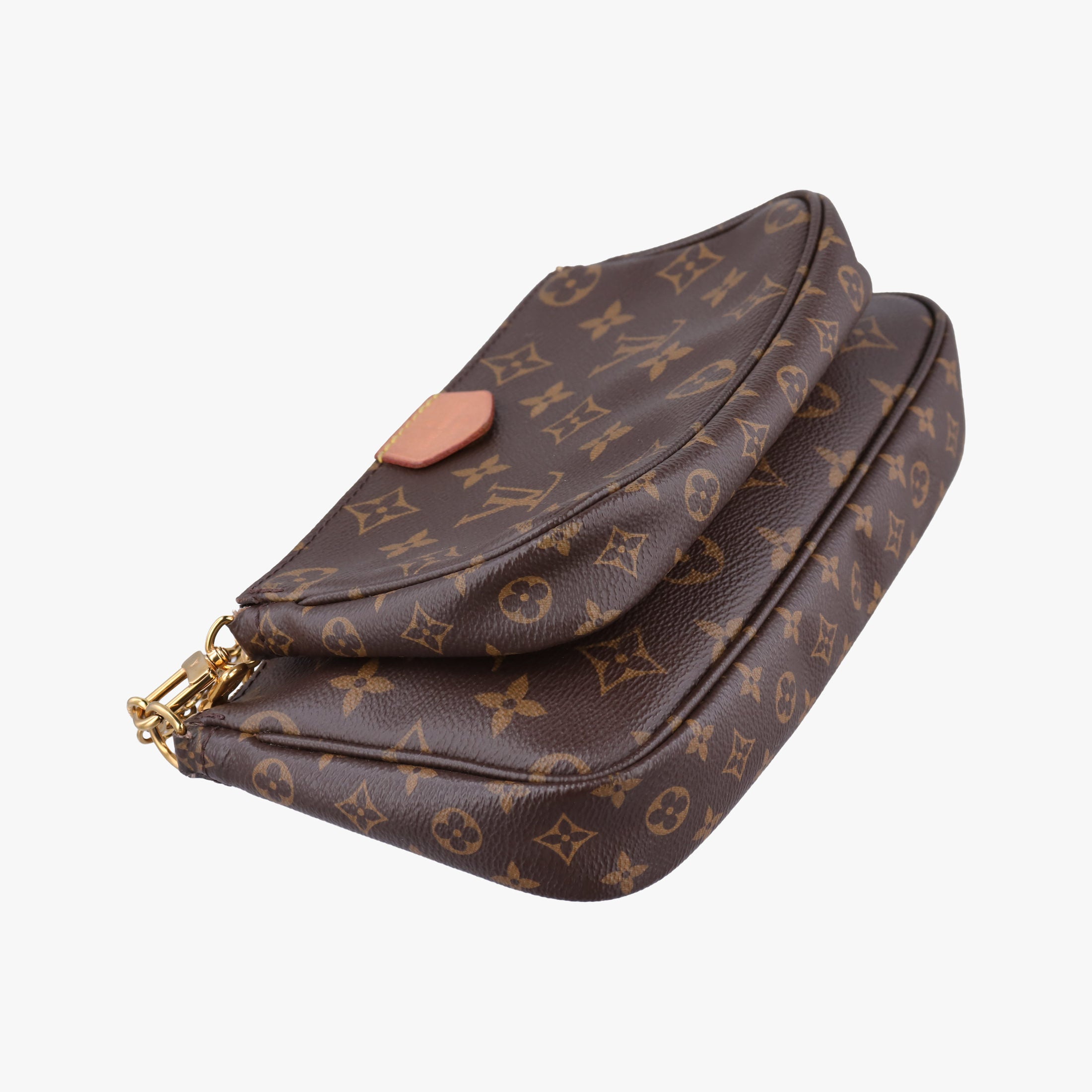Pre-owned Louis Vuitton Multi Pochette Accessoir brown×khaki Monogram Canvas M44813 shoulderbag | stylenewstar