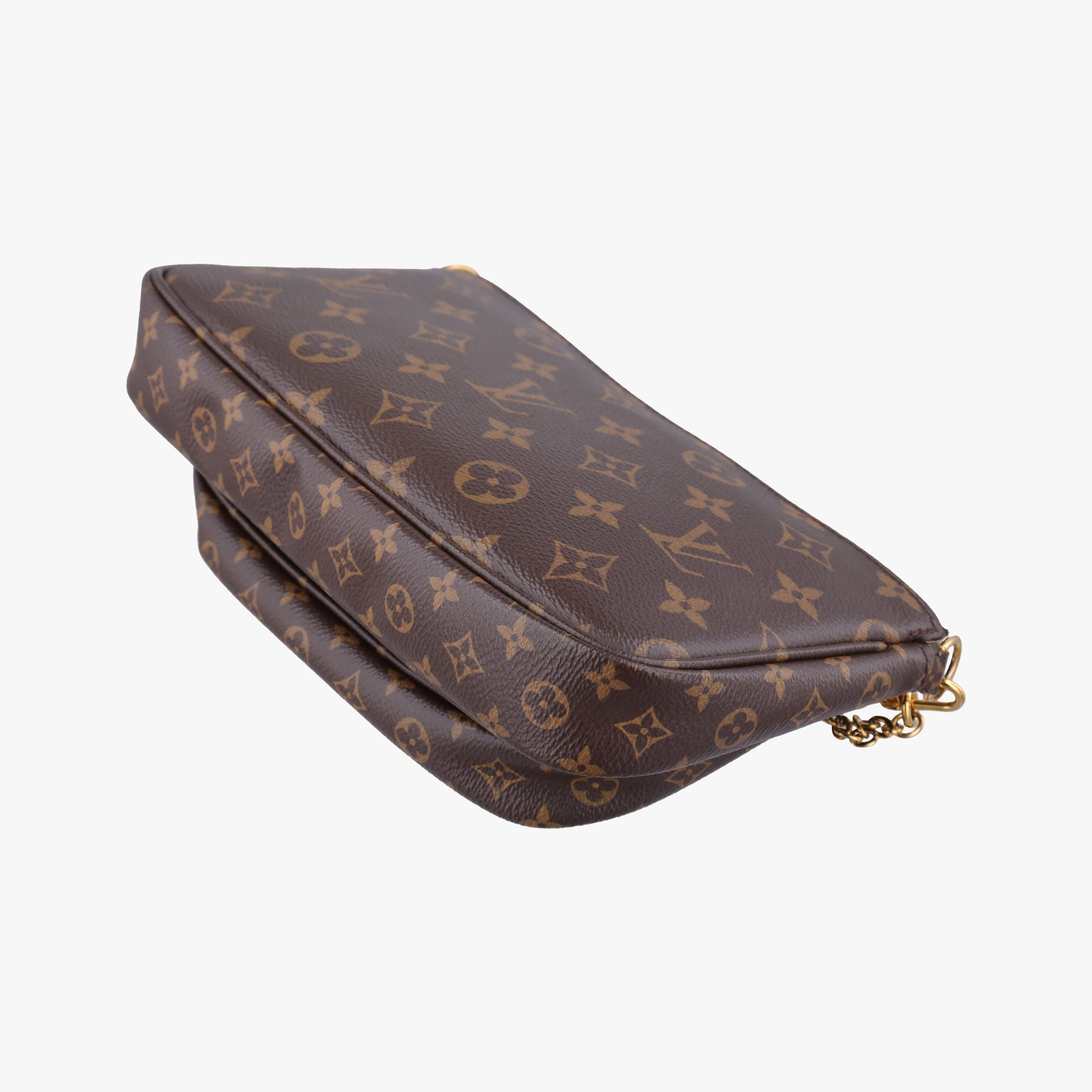 Pre-owned Louis Vuitton Multi Pochette Accessoir brown×khaki Monogram Canvas M44813 shoulderbag | stylenewstar