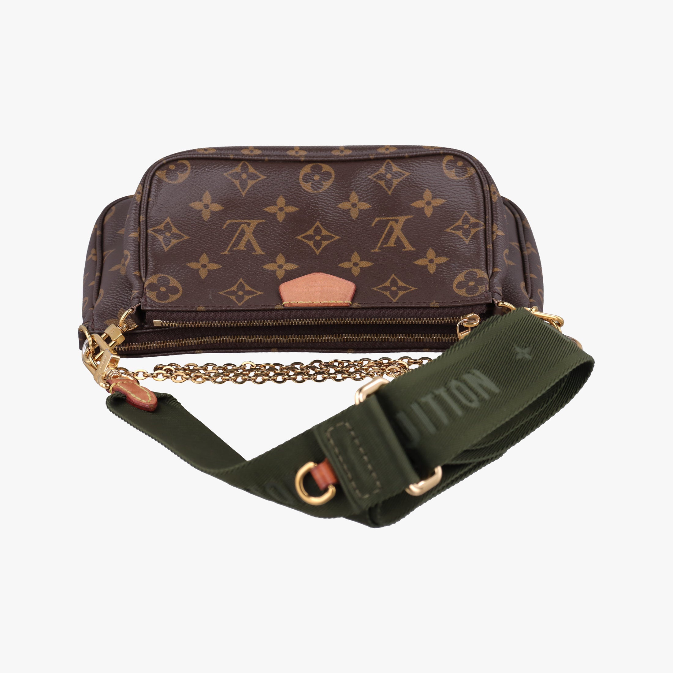 Pre-owned Louis Vuitton Multi Pochette Accessoir brown×khaki Monogram Canvas M44813 shoulderbag | stylenewstar