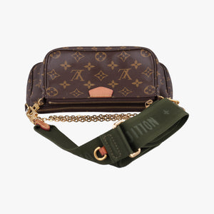 Pre-owned Louis Vuitton Multi Pochette Accessoir brown×khaki Monogram Canvas M44813 shoulderbag | stylenewstar