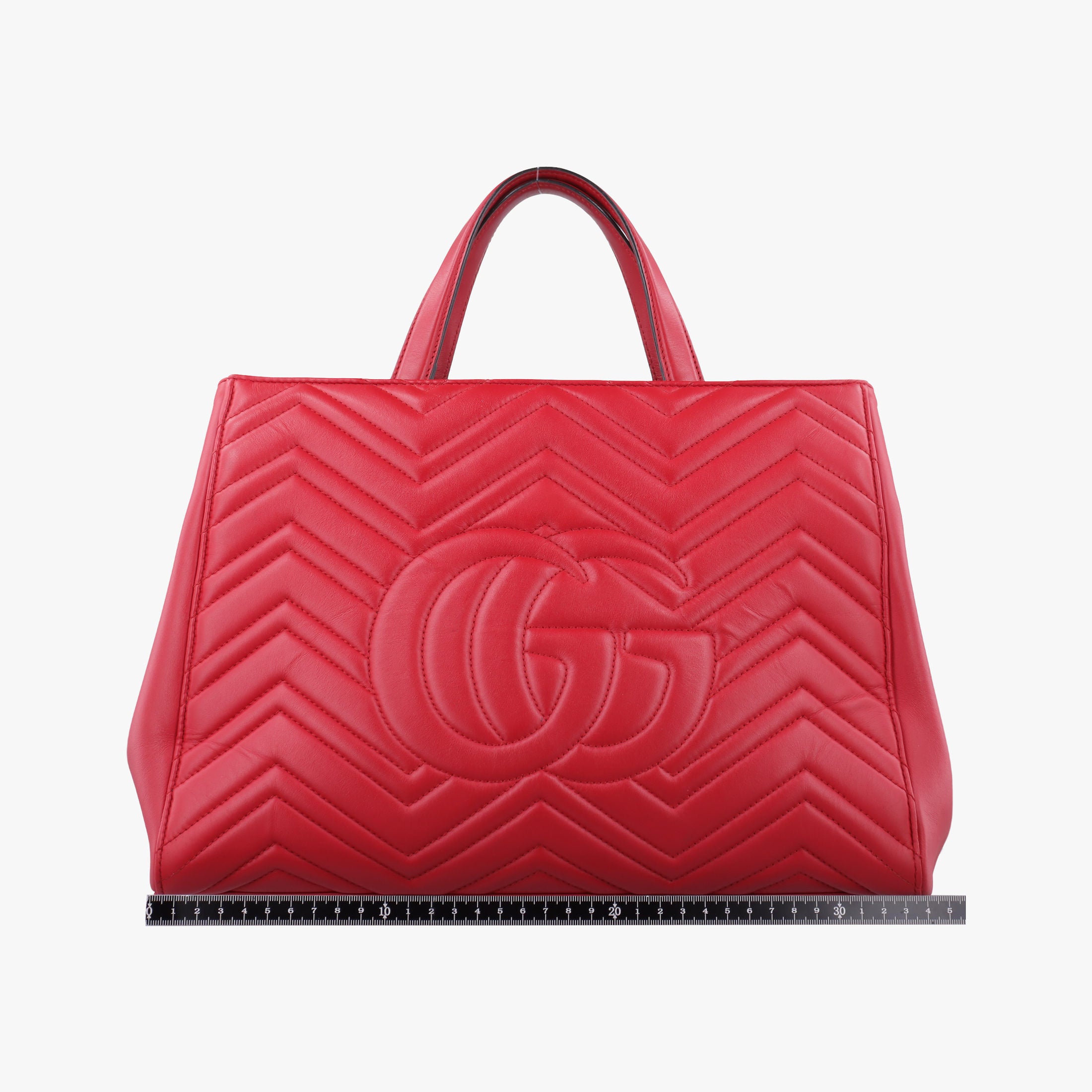 Secondhand Gucci GG Marmont Red Leather 443505 shoulderbag | stylenewstar