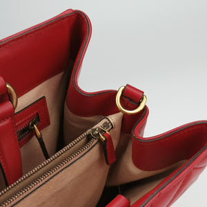 Secondhand Gucci GG Marmont Red Leather 443505 shoulderbag | stylenewstar