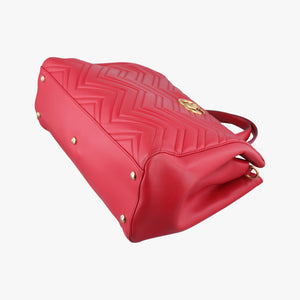 Secondhand Gucci GG Marmont Red Leather 443505 shoulderbag | stylenewstar