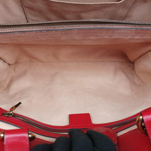 Secondhand Gucci GG Marmont Red Leather 443505 shoulderbag | stylenewstar