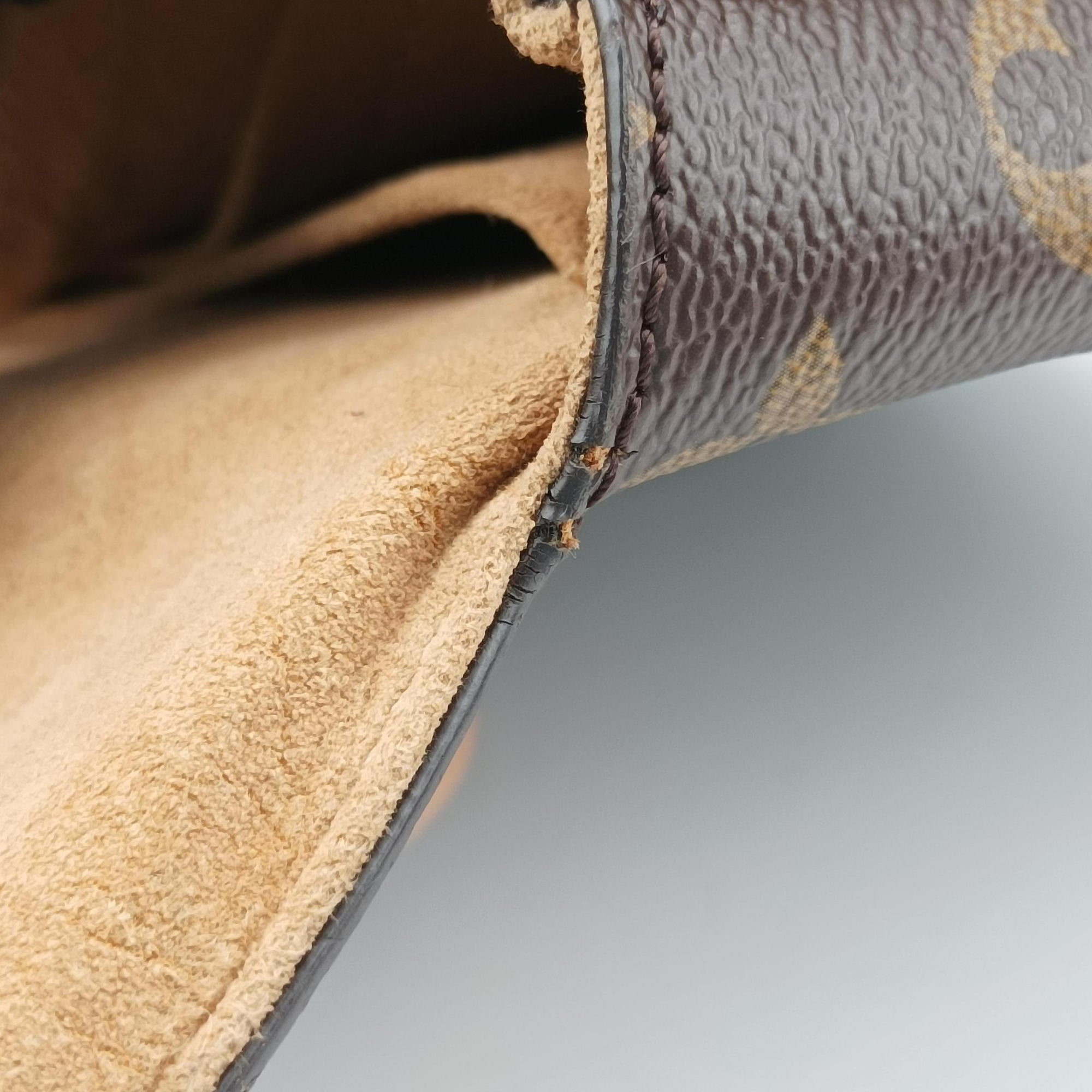 Pre-owned Louis Vuitton MARIGNAN Brown×COQUELICOT Monogram Canvas×calf leather M44286 shoulderbag | stylenewstar