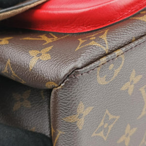 Pre-owned Louis Vuitton MARIGNAN Brown×COQUELICOT Monogram Canvas×calf leather M44286 shoulderbag | stylenewstar