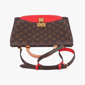 Pre-owned Louis Vuitton MARIGNAN Brown×COQUELICOT Monogram Canvas×calf leather M44286 shoulderbag | stylenewstar