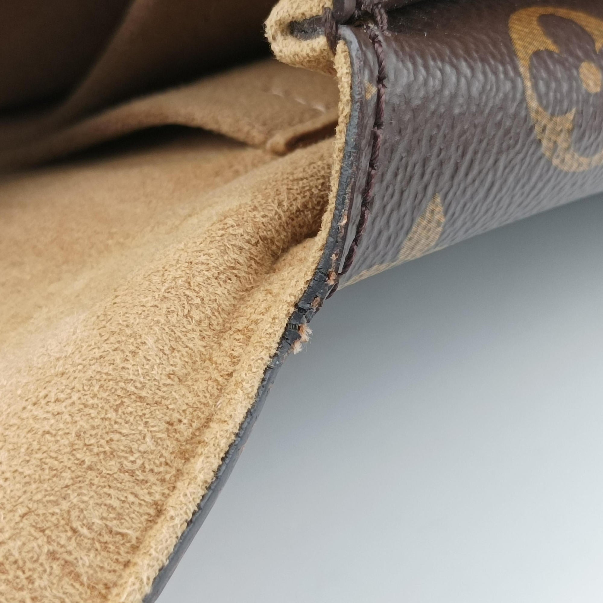 Pre-owned Louis Vuitton MARIGNAN Brown×COQUELICOT Monogram Canvas×calf leather M44544 shoulderbag | stylenewstar