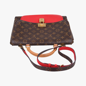 Pre-owned Louis Vuitton MARIGNAN Brown×COQUELICOT Monogram Canvas×calf leather M44544 shoulderbag | stylenewstar