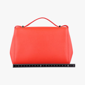 Pre-owned Delvaux Simplissime City PM Orange red leather  shoulderbag | stylenewstar