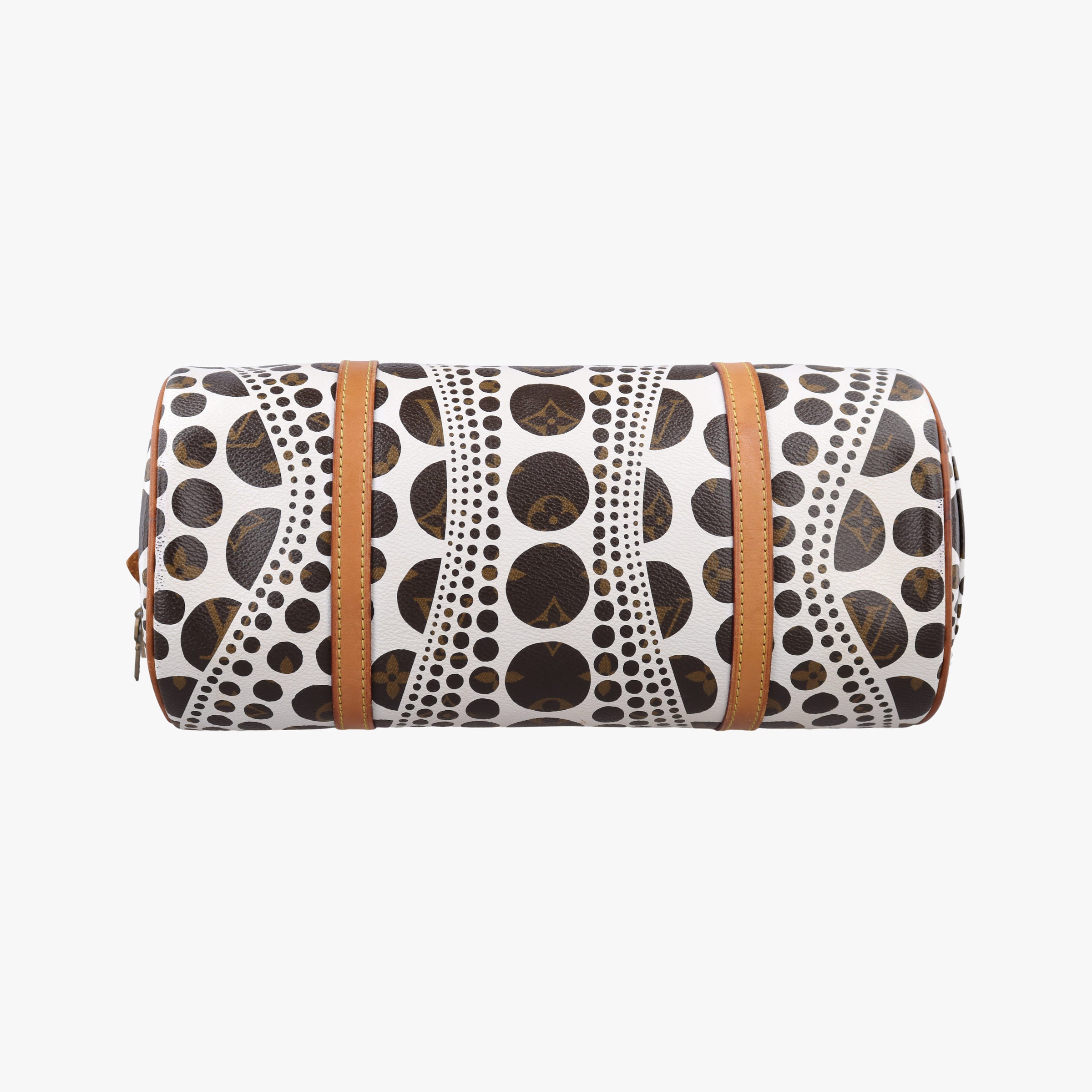 Secondhand Louis Vuitton Papillon GM White × Brown Monogram Pumpkin Dots M40687 shoulderbag | stylenewstar