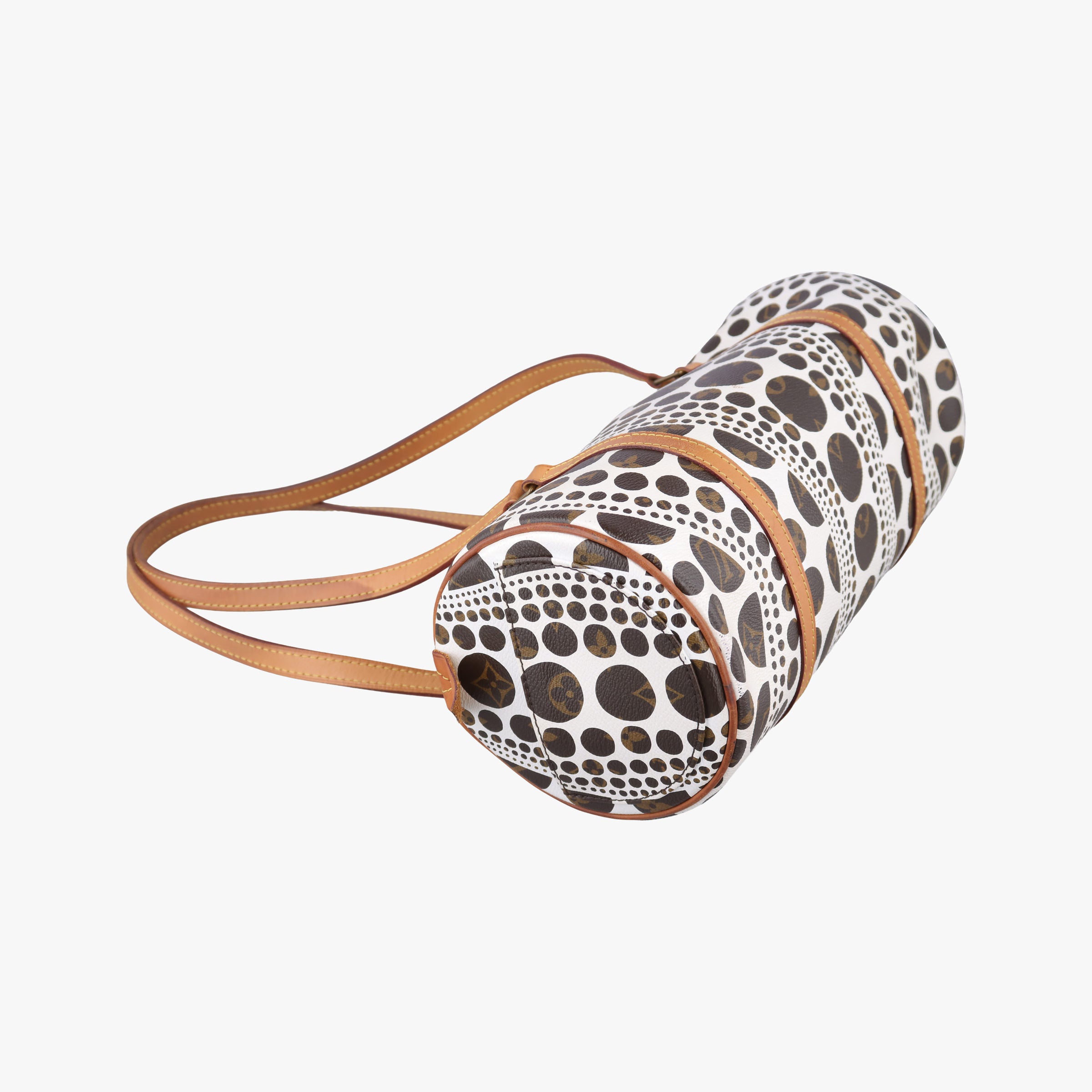 Secondhand Louis Vuitton Papillon GM White × Brown Monogram Pumpkin Dots M40687 shoulderbag | stylenewstar