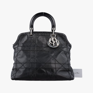 Vintage Christian Dior granville Black lambskin  handbag | stylenewstar