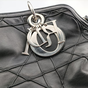 Vintage Christian Dior granville Black lambskin  handbag | stylenewstar
