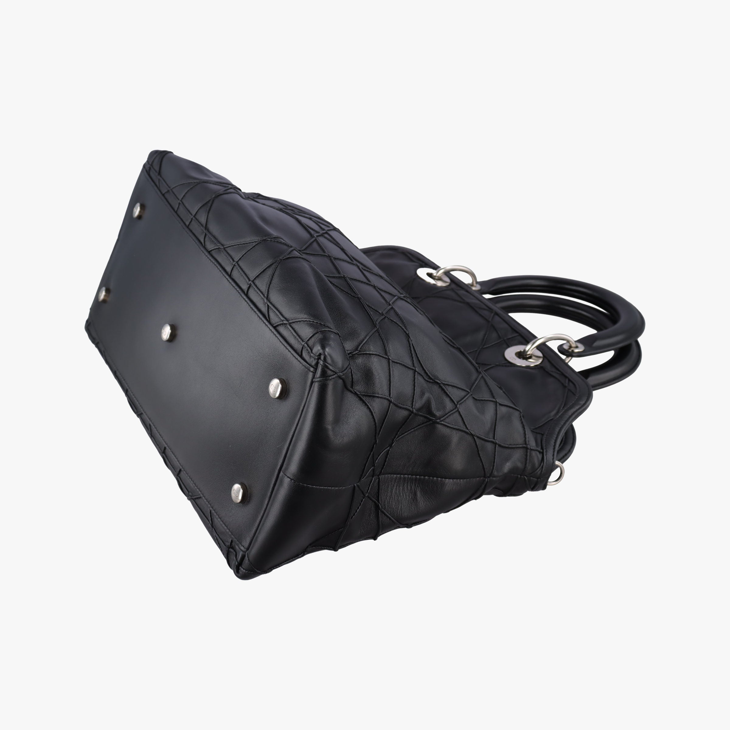 Vintage Christian Dior granville Black lambskin  handbag | stylenewstar