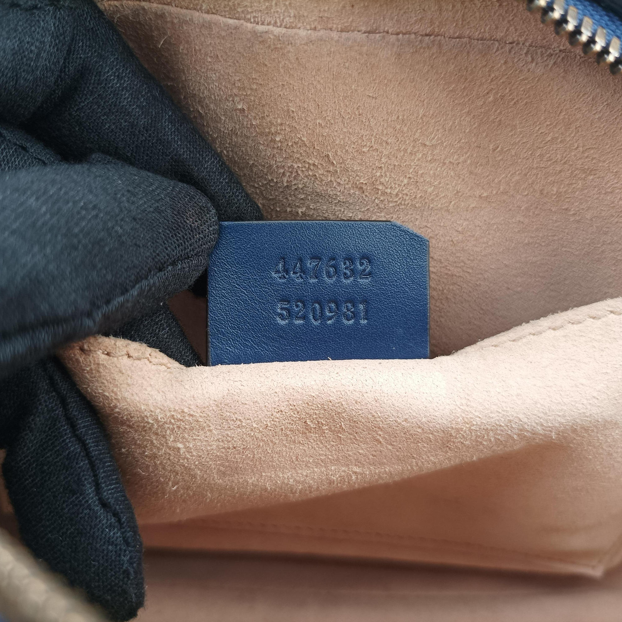Vintage Gucci GG Marmont Navy×Multicolour Leather 447632 shoulderbag | stylenewstar