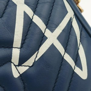 Vintage Gucci GG Marmont Navy×Multicolour Leather 447632 shoulderbag | stylenewstar