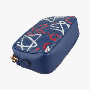 Vintage Gucci GG Marmont Navy×Multicolour Leather 447632 shoulderbag | stylenewstar