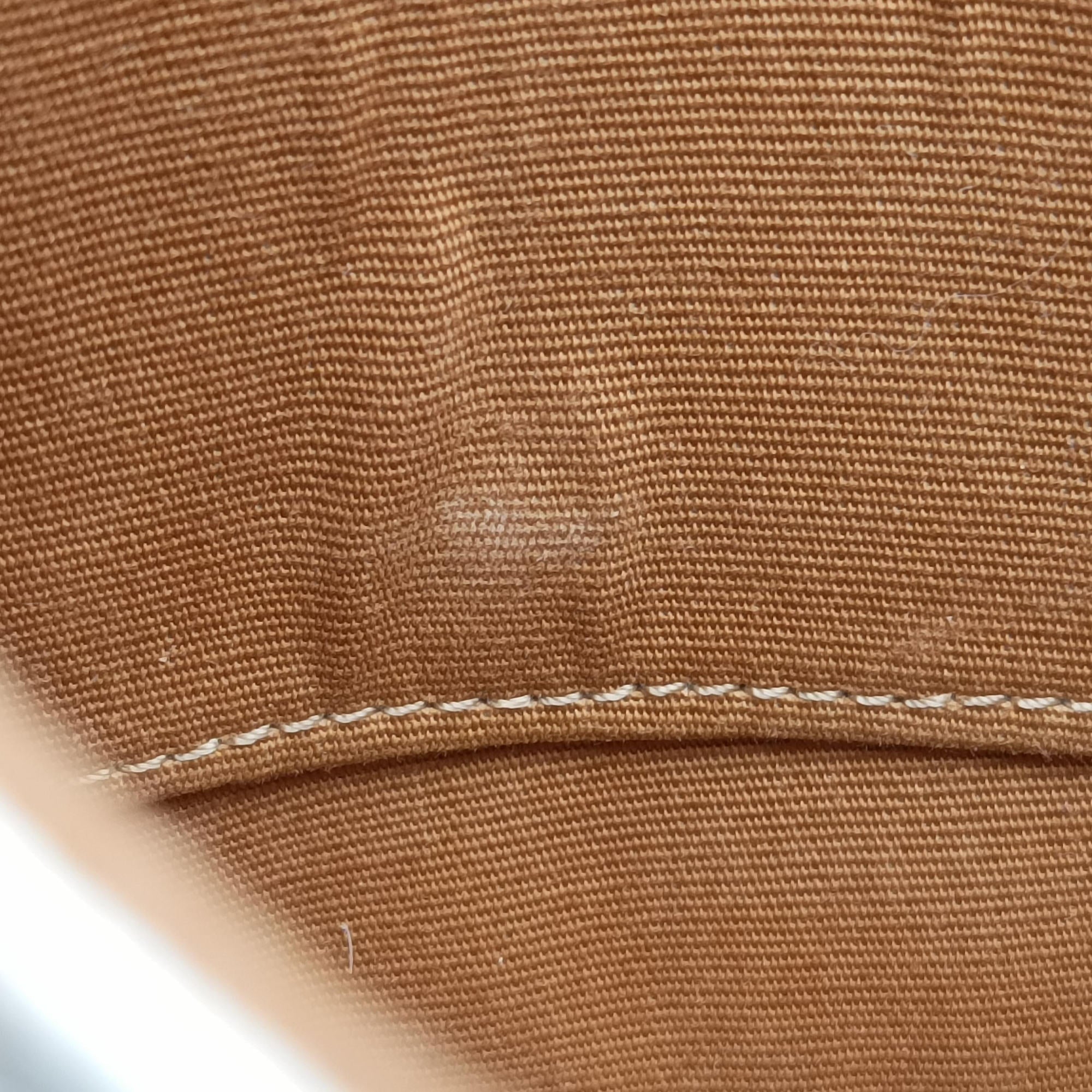 Pre-owned Celine Triomphe Mini Besace White×brown PVC coated canvas  shoulderbag | stylenewstar