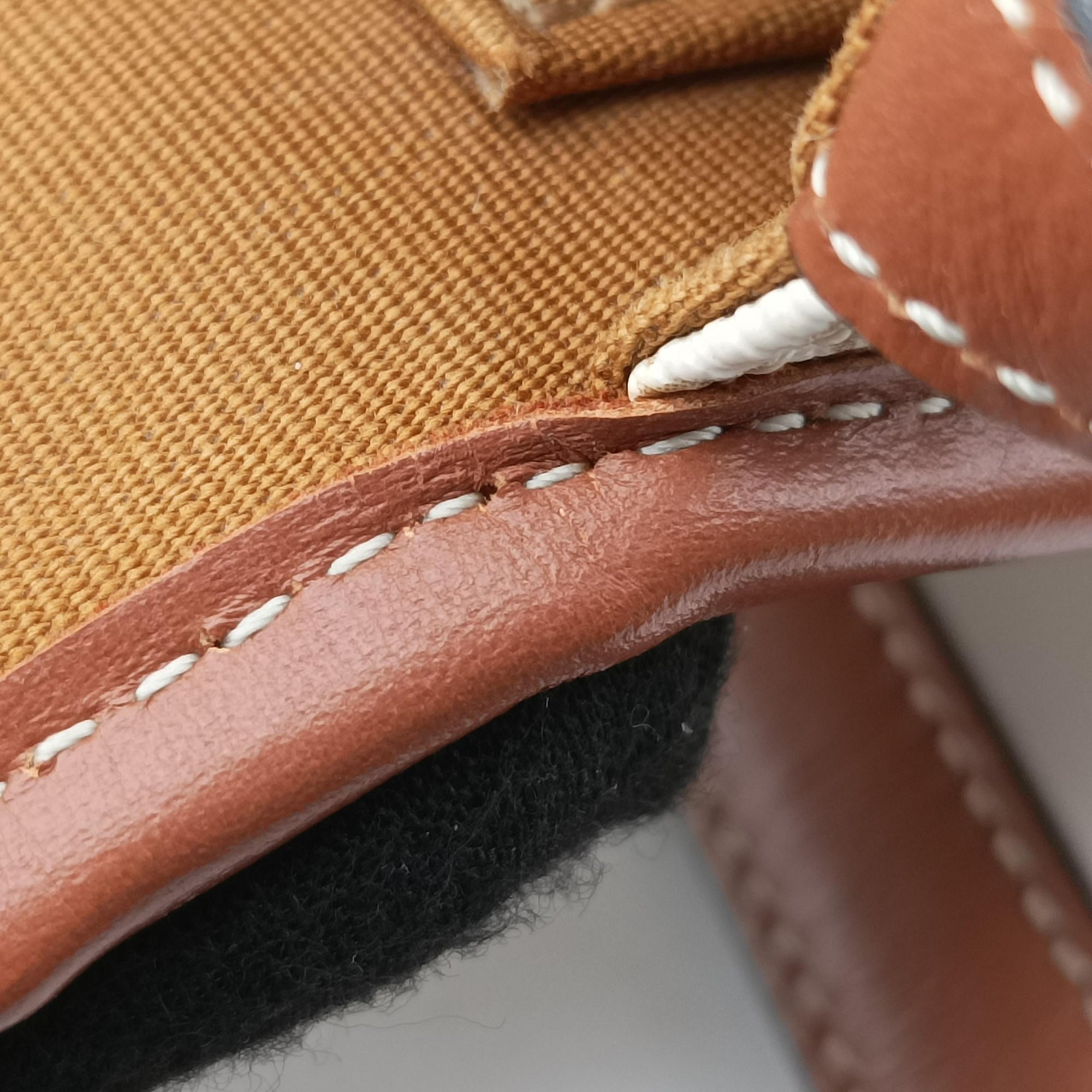 Pre-owned Celine Triomphe Mini Besace White×brown PVC coated canvas  shoulderbag | stylenewstar