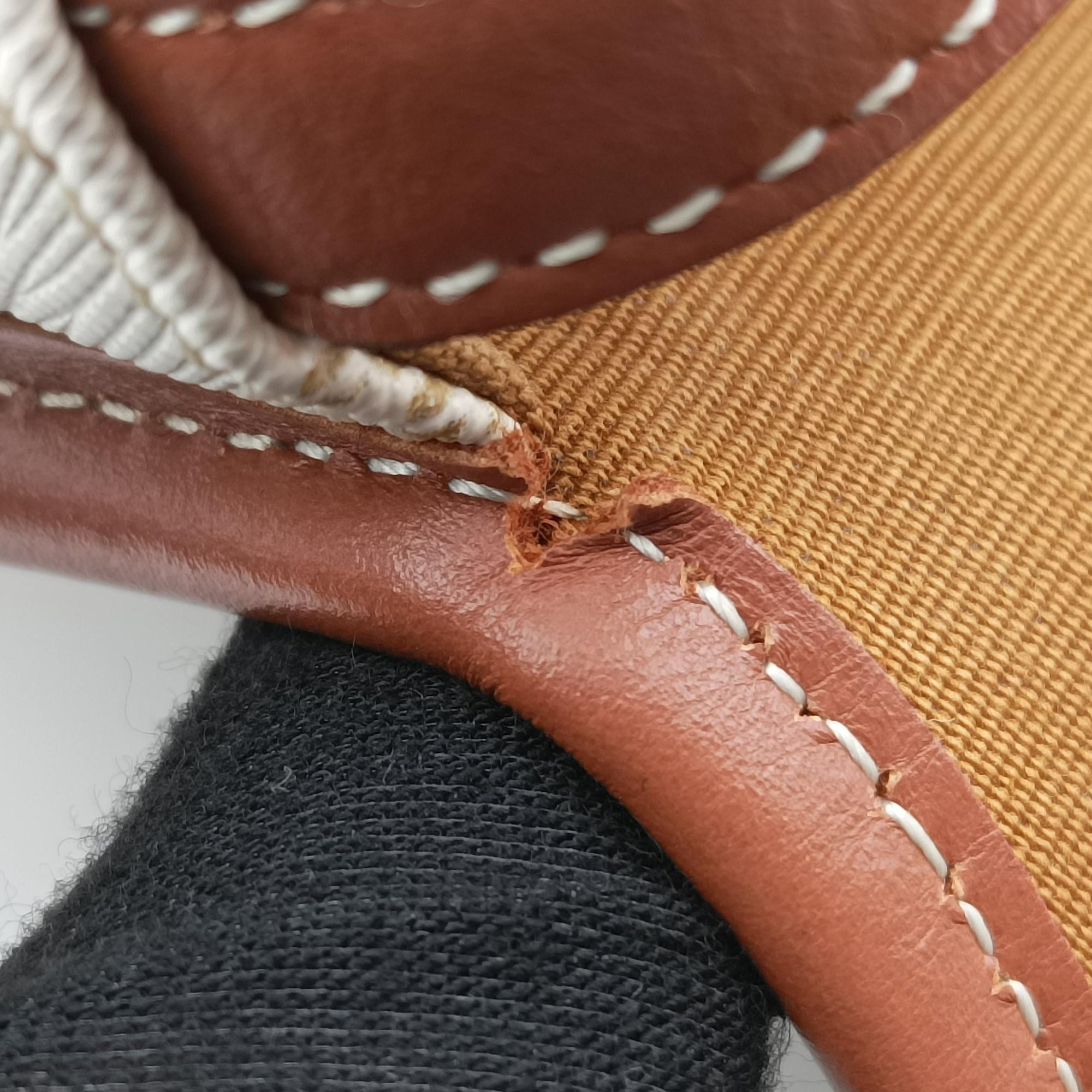 Pre-owned Celine Triomphe Mini Besace White×brown PVC coated canvas  shoulderbag | stylenewstar