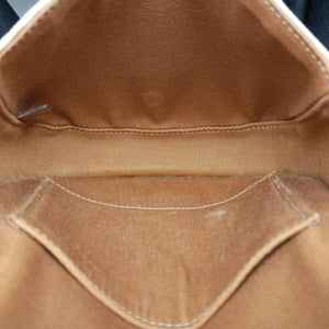 Pre-owned Celine Triomphe Mini Besace White×brown PVC coated canvas  shoulderbag | stylenewstar