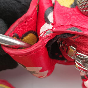 Pre-owned Balenciaga Le Cagole Red × Multicolor lambskin  shoulderbag | stylenewstar