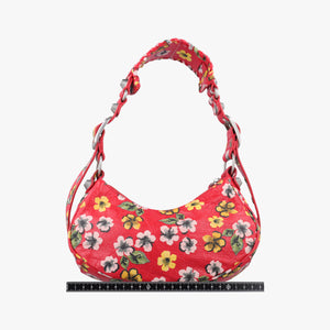 Pre-owned Balenciaga Le Cagole Red × Multicolor lambskin  shoulderbag | stylenewstar