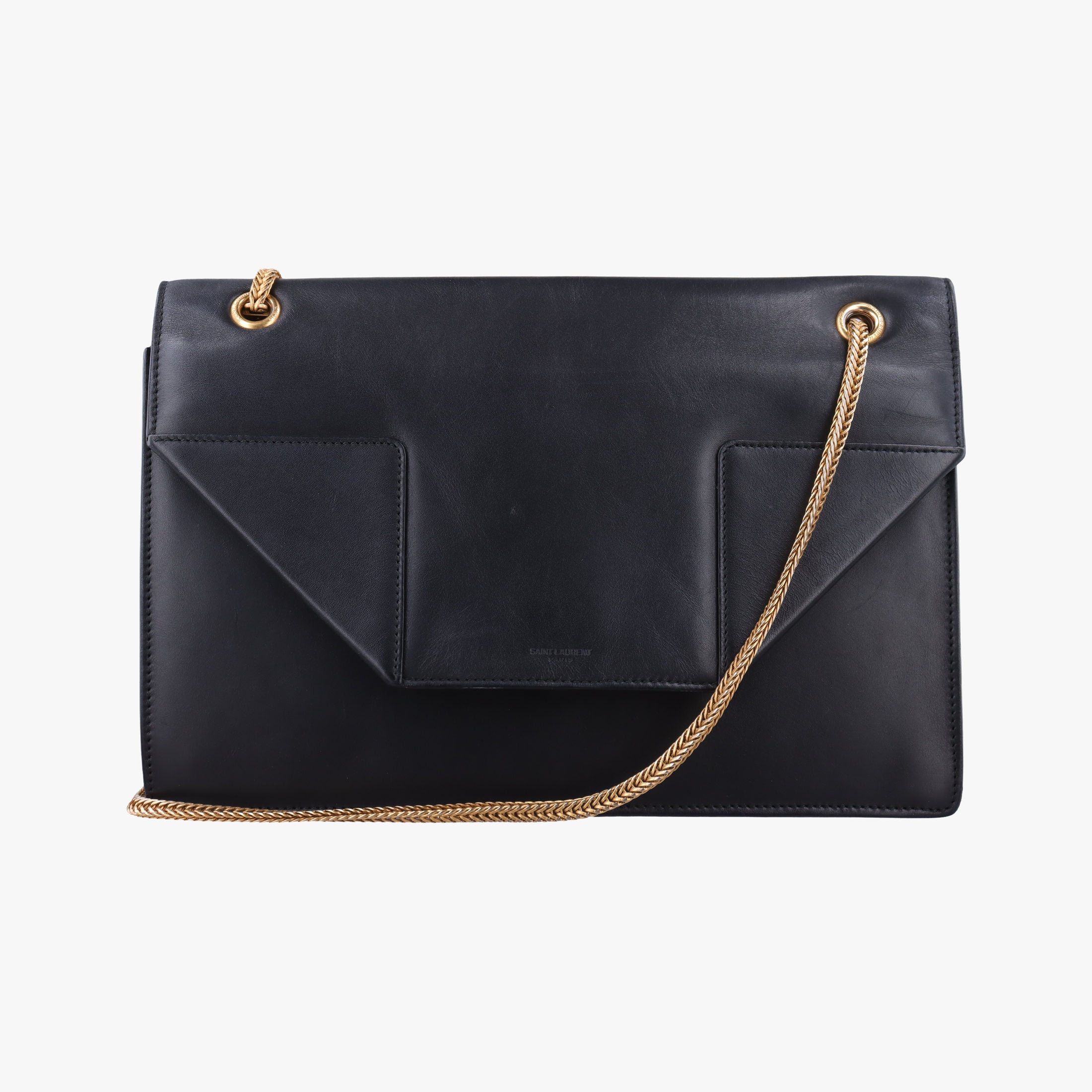 Pre-owned Yves Saint Laurent BETTY Black Leather 314515 shoulderbag | stylenewstar