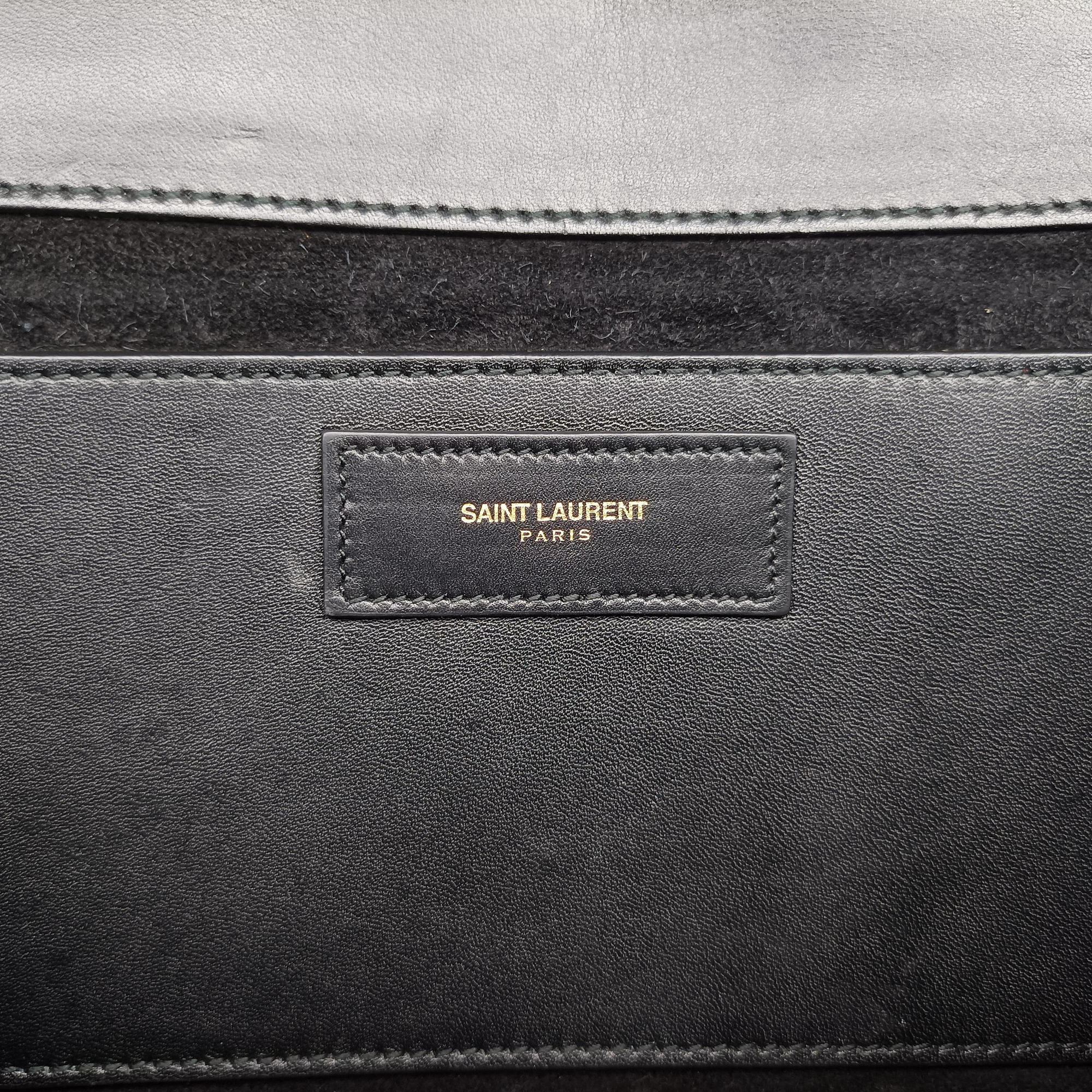 Pre-owned Yves Saint Laurent BETTY Black Leather 314515 shoulderbag | stylenewstar