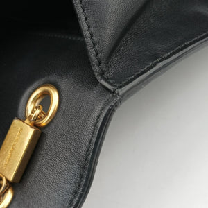 Pre-owned Yves Saint Laurent BETTY Black Leather 314515 shoulderbag | stylenewstar