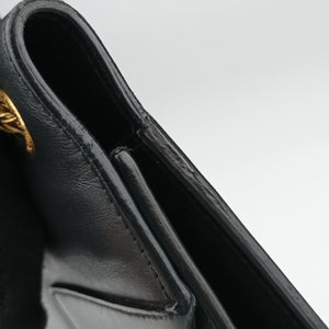 Pre-owned Yves Saint Laurent BETTY Black Leather 314515 shoulderbag | stylenewstar