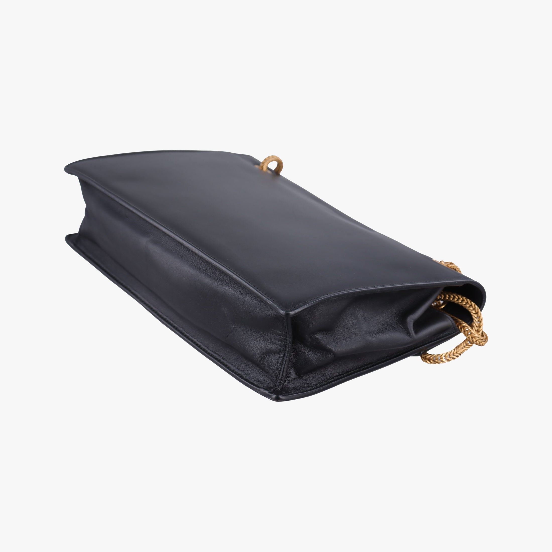Pre-owned Yves Saint Laurent BETTY Black Leather 314515 shoulderbag | stylenewstar