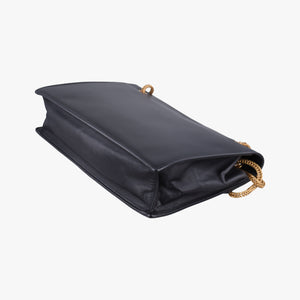 Pre-owned Yves Saint Laurent BETTY Black Leather 314515 shoulderbag | stylenewstar