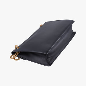 Pre-owned Yves Saint Laurent BETTY Black Leather 314515 shoulderbag | stylenewstar