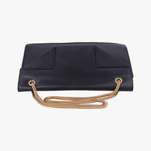 Pre-owned Yves Saint Laurent BETTY Black Leather 314515 shoulderbag | stylenewstar