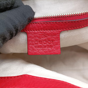 Pre-owned Gucci Bella Red Leather 282301 shoulderbag | stylenewstar