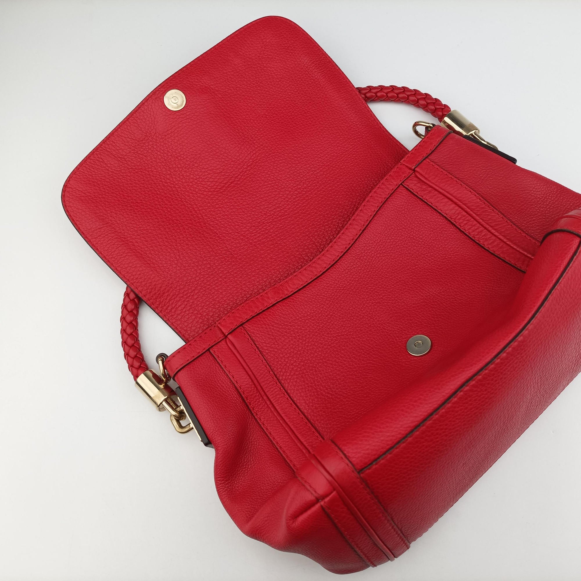 Pre-owned Gucci Bella Red Leather 282301 shoulderbag | stylenewstar
