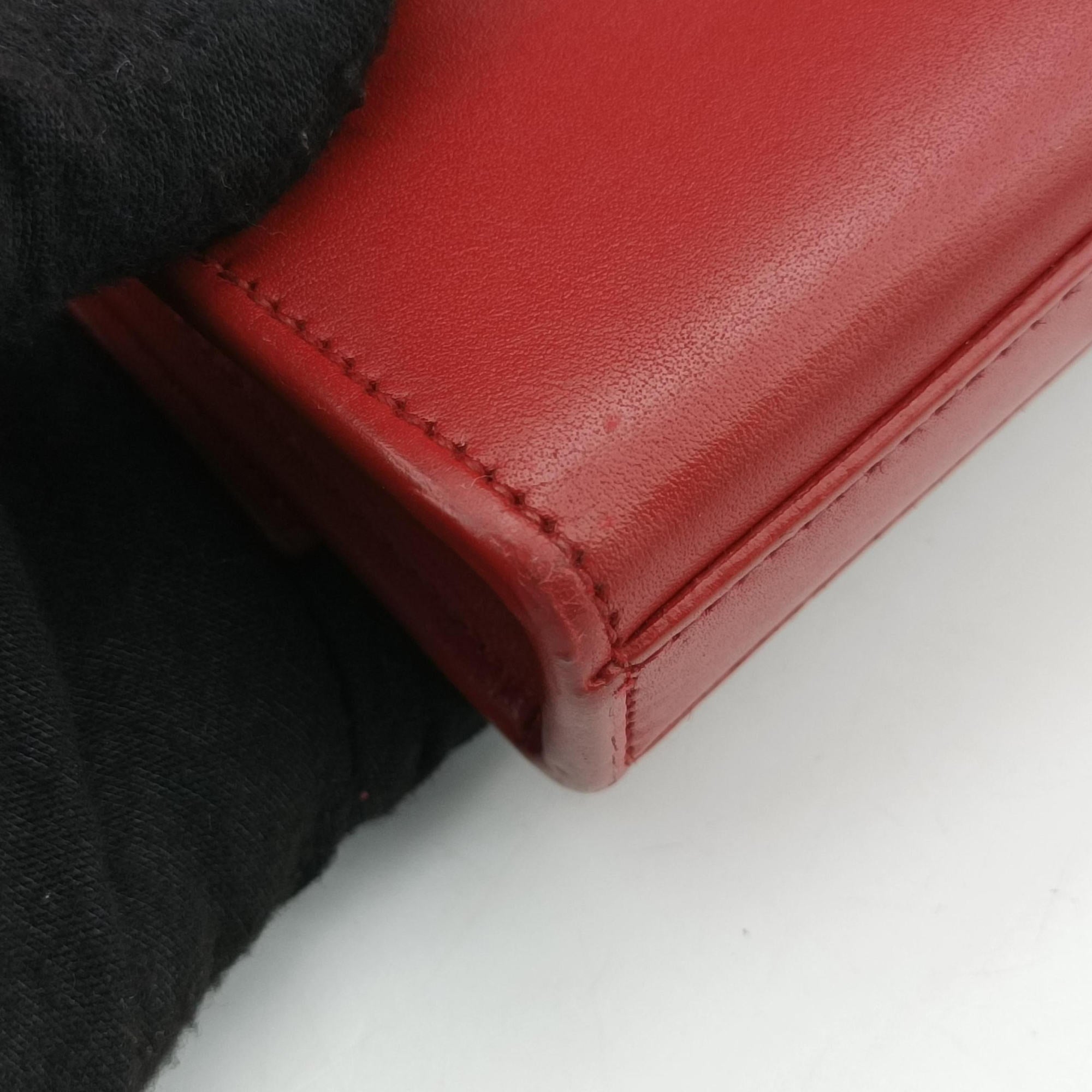 Pre-owned Yves Saint Laurent KATE Red Leather 326076 shoulderbag | stylenewstar