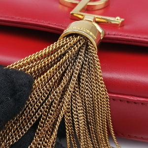 Pre-owned Yves Saint Laurent KATE Red Leather 326076 shoulderbag | stylenewstar