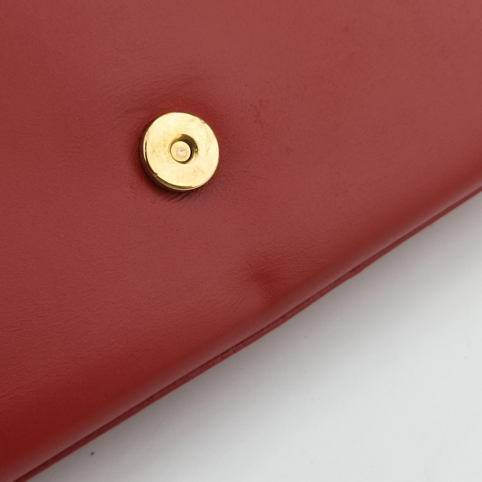 Pre-owned Yves Saint Laurent KATE Red Leather 326076 shoulderbag | stylenewstar
