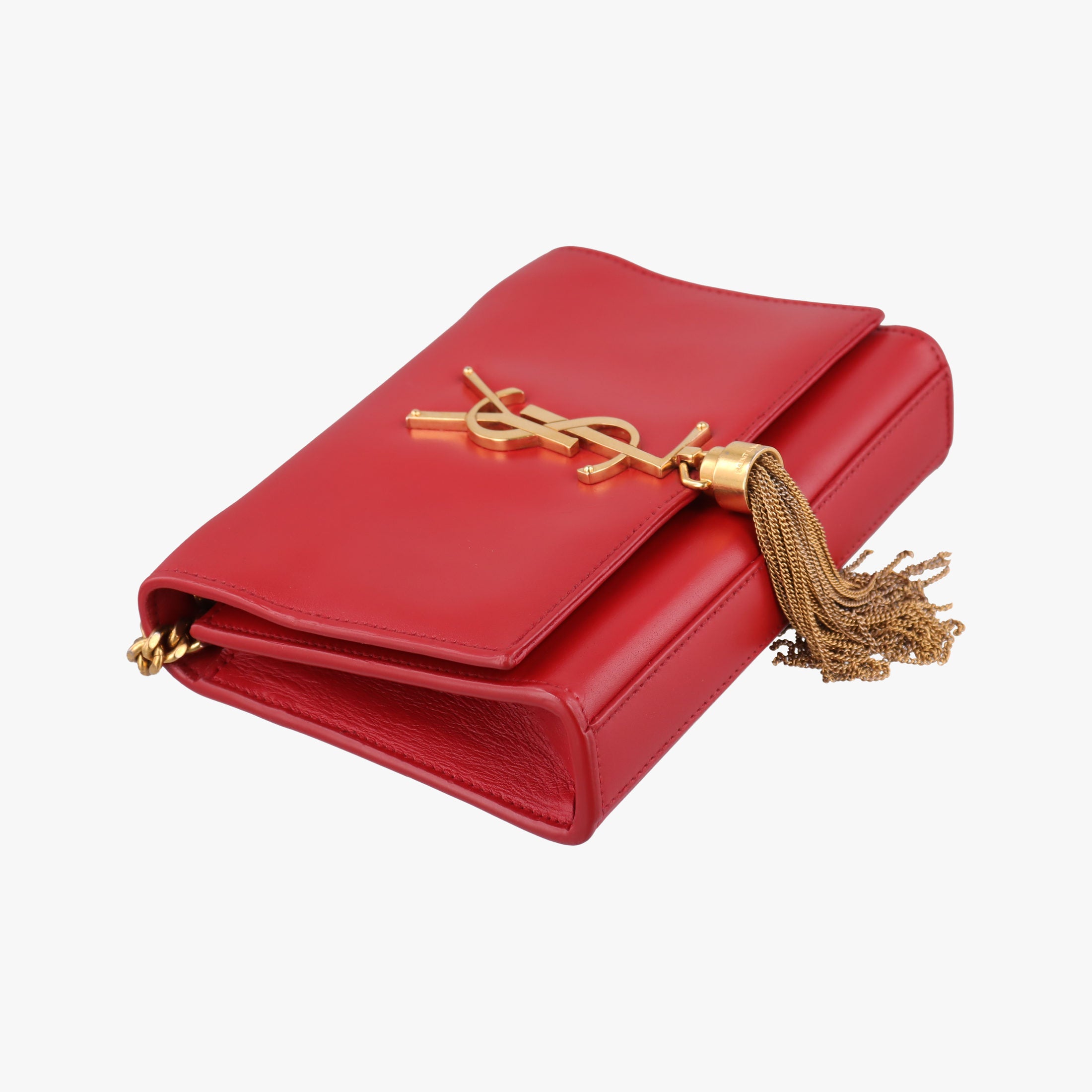 Pre-owned Yves Saint Laurent KATE Red Leather 326076 shoulderbag | stylenewstar