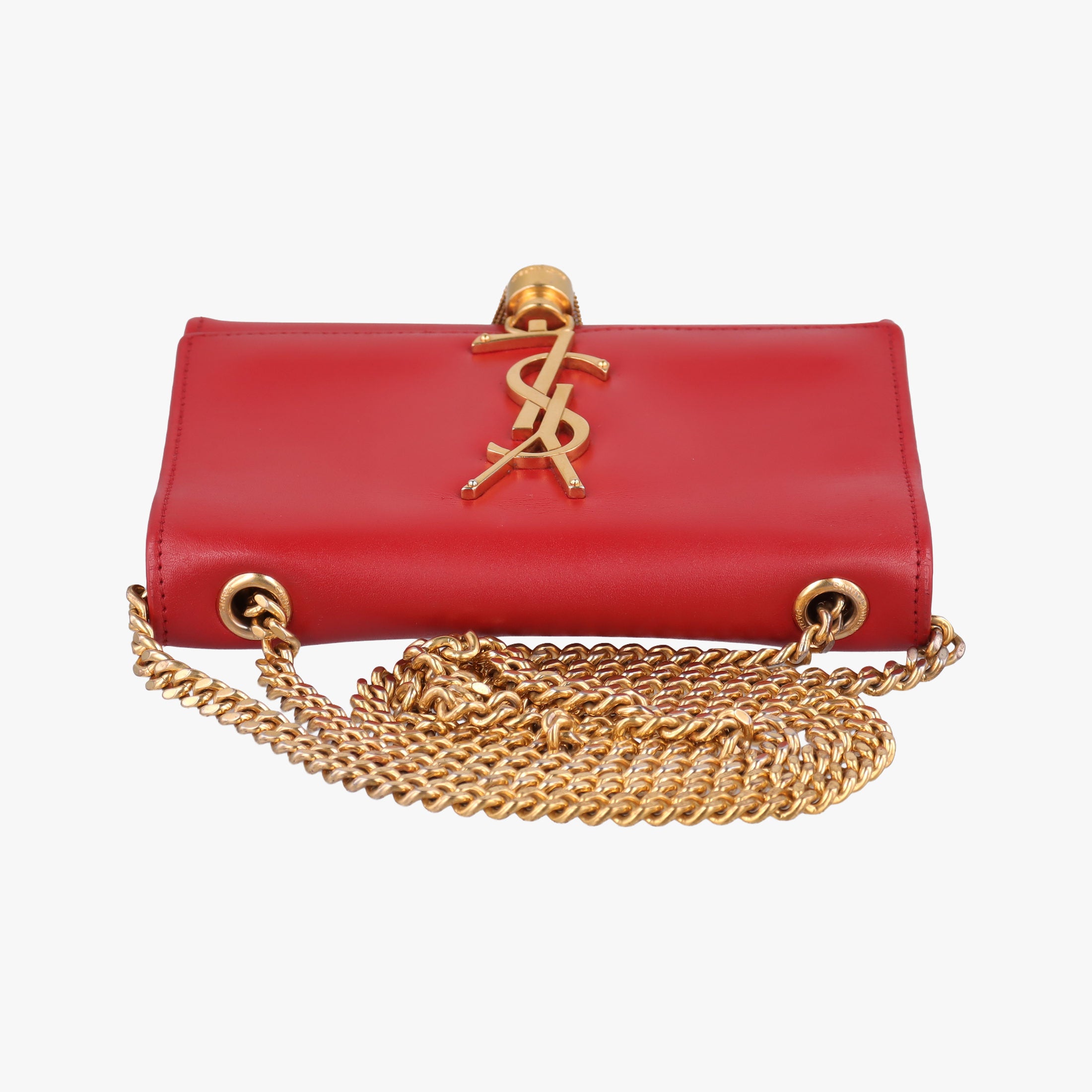 Pre-owned Yves Saint Laurent KATE Red Leather 326076 shoulderbag | stylenewstar